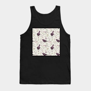 Folk art Birds // Floral Design Tank Top